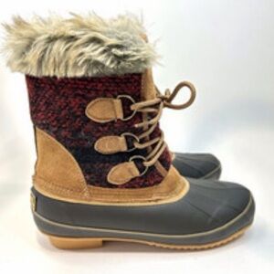NEW TOTES PLAID WINTER DUCK BOOTS